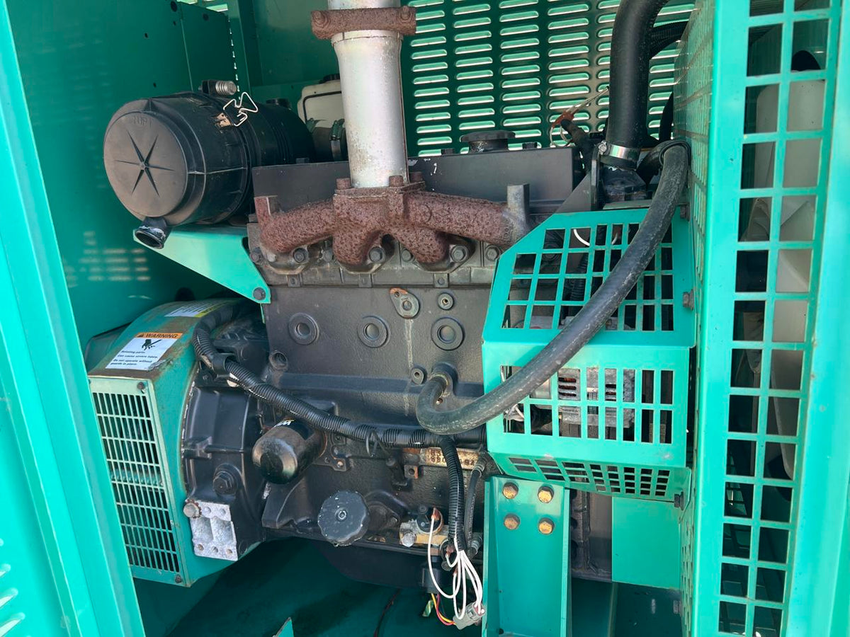 35 kW Cummins/Onan Portable GenSet with Enclosure and Base Fuel Tank, 3.3 Liter Cummins Engine, Year – 2002, 451 Hours
