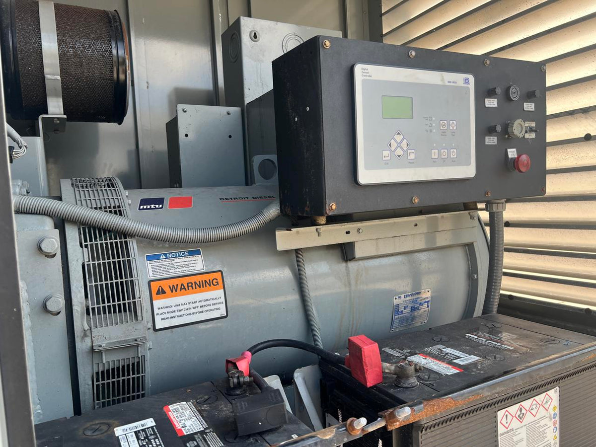350 kW MTU Generator, 14 Liter Series 60 Detroit Diesel Engine, with Enclosure and Base Fuel Tank, Year – 2008, 706 Hours, US EPA Tier 3