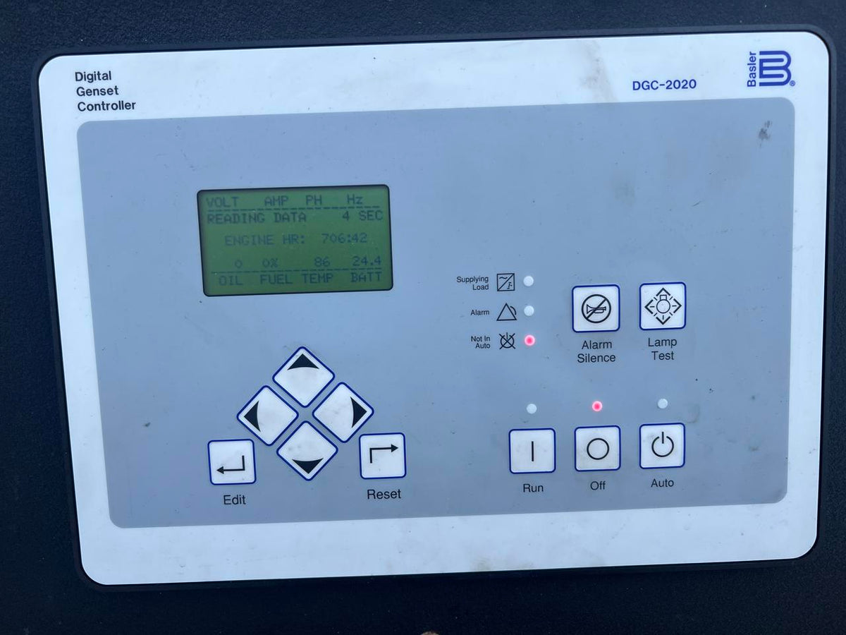 350 kW MTU Generator, 14 Liter Series 60 Detroit Diesel Engine, with Enclosure and Base Fuel Tank, Year – 2008, 706 Hours, US EPA Tier 3