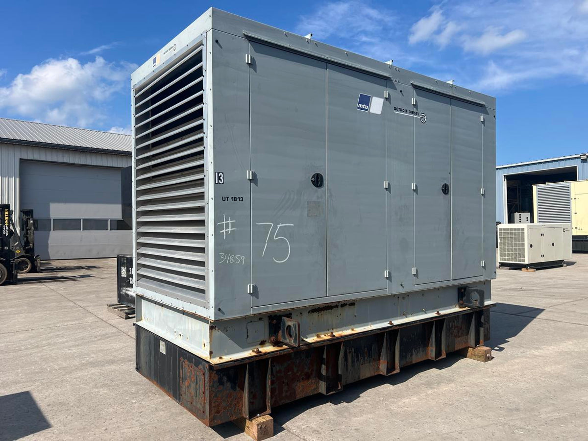 350 kW MTU Generator, 14 Liter Series 60 Detroit Diesel Engine, with Enclosure and Base Fuel Tank, Year – 2008, 706 Hours, US EPA Tier 3