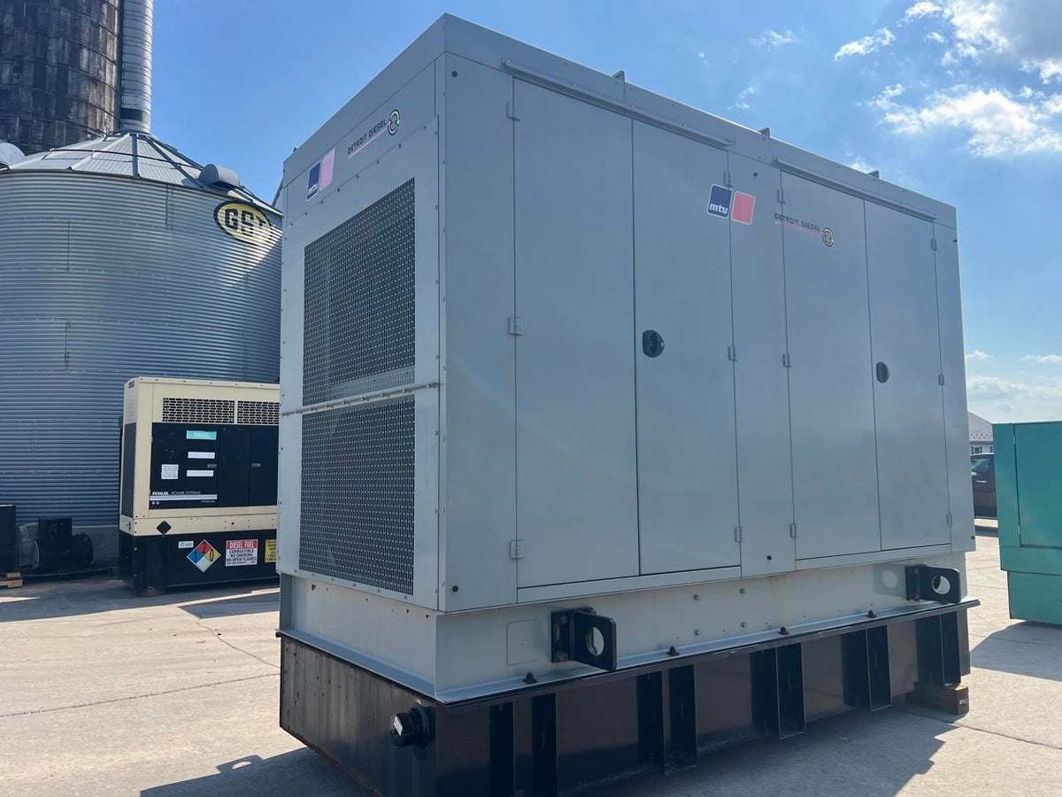 350 kW MTU Generator, 14 Liter Series 60 Detroit Diesel Engine, with Enclosure and Base Fuel Tank, Year – 2008, 706 Hours, US EPA Tier 3