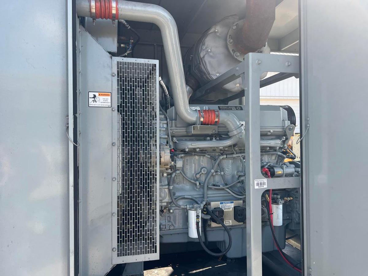 350 kW MTU Generator, 14 Liter Series 60 Detroit Diesel Engine, with Enclosure and Base Fuel Tank, Year – 2008, 706 Hours, US EPA Tier 3