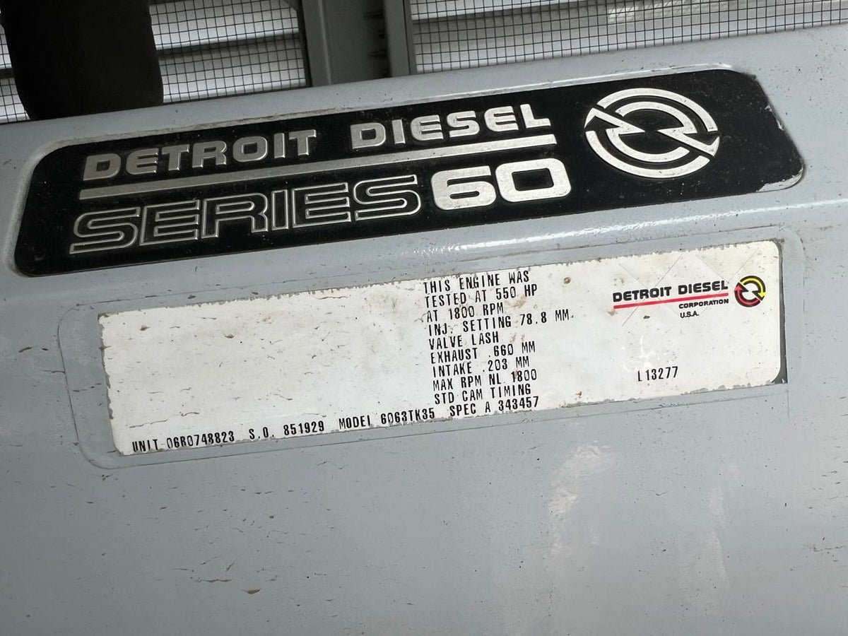 355 kW Spectrum/Kohler Generator, with Enclosure and Base Tank, Detroit Diesel Series 60, 12.7 Engine, Year – 2003, 775 Hours