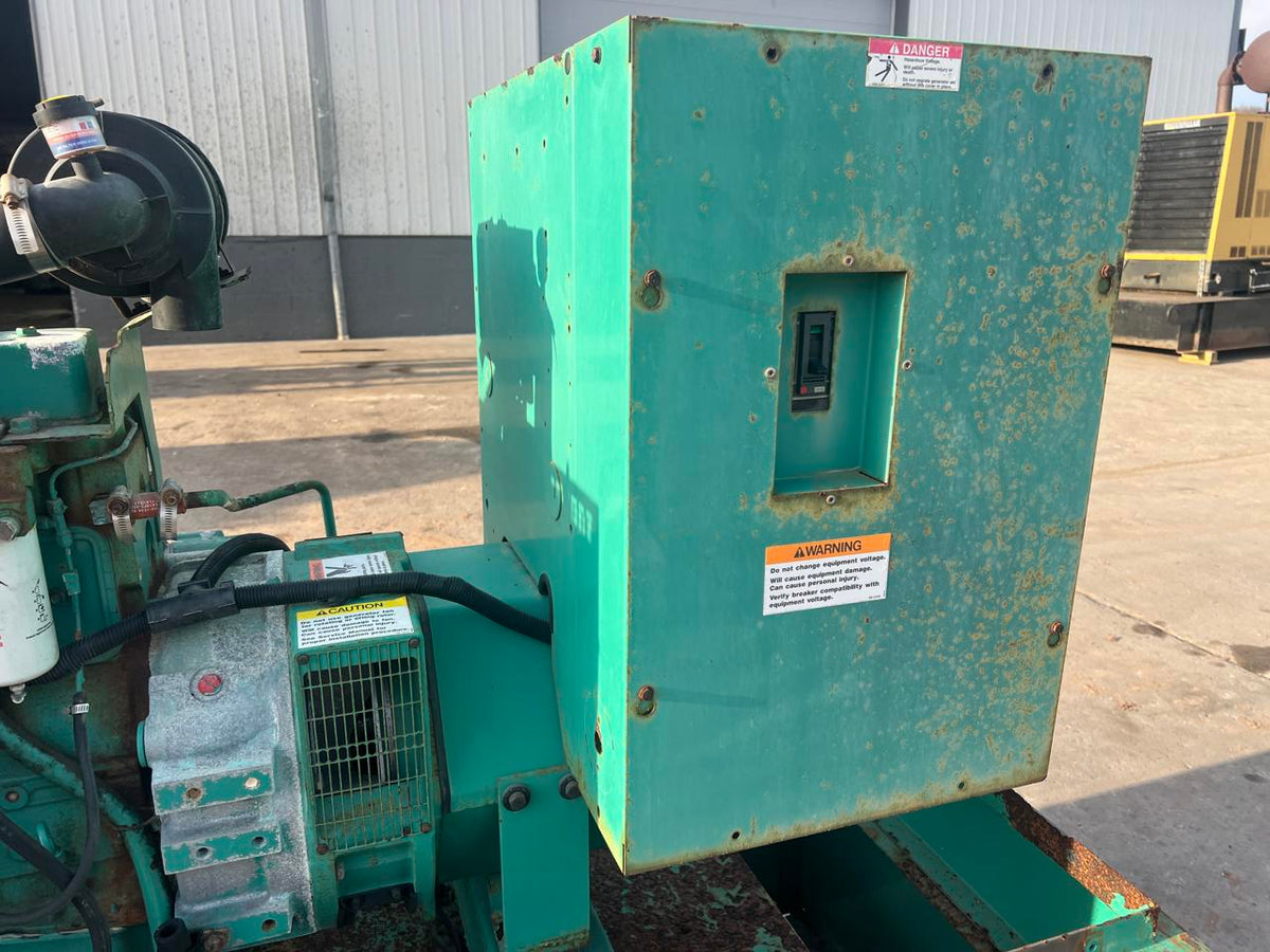 40 kW Cummins/Onan Gen Set, 3.9 Liter Cummins Engine, Open Skid, Year – 2000, 312 Hours