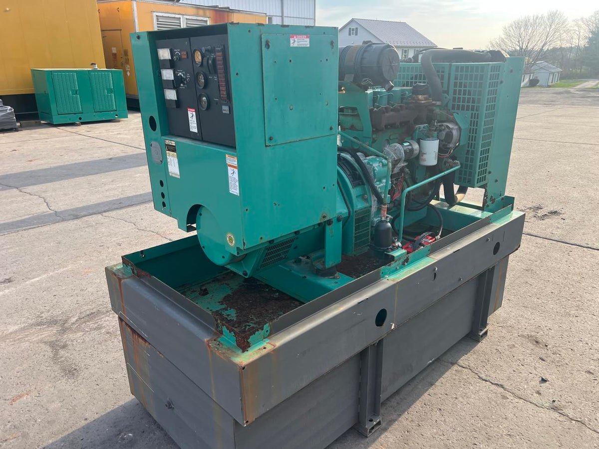 40 kW Cummins/Onan Gen Set, 3.9 Liter Cummins Engine, Open Skid, Year – 2000, 312 Hours