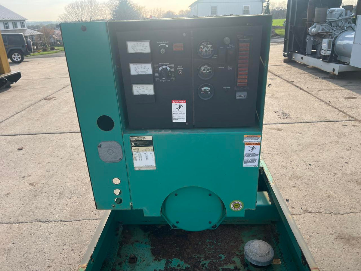 40 kW Cummins/Onan Gen Set, 3.9 Liter Cummins Engine, Open Skid, Year – 2000, 312 Hours