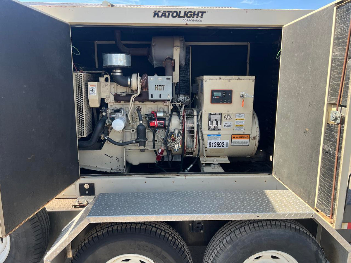 40 kW Katolight Portable Generator, 3.0 Liter John Deere Engine, Year – 2005, 264 Hours, Sound Attenuated Enclosure and Base Fuel Tank