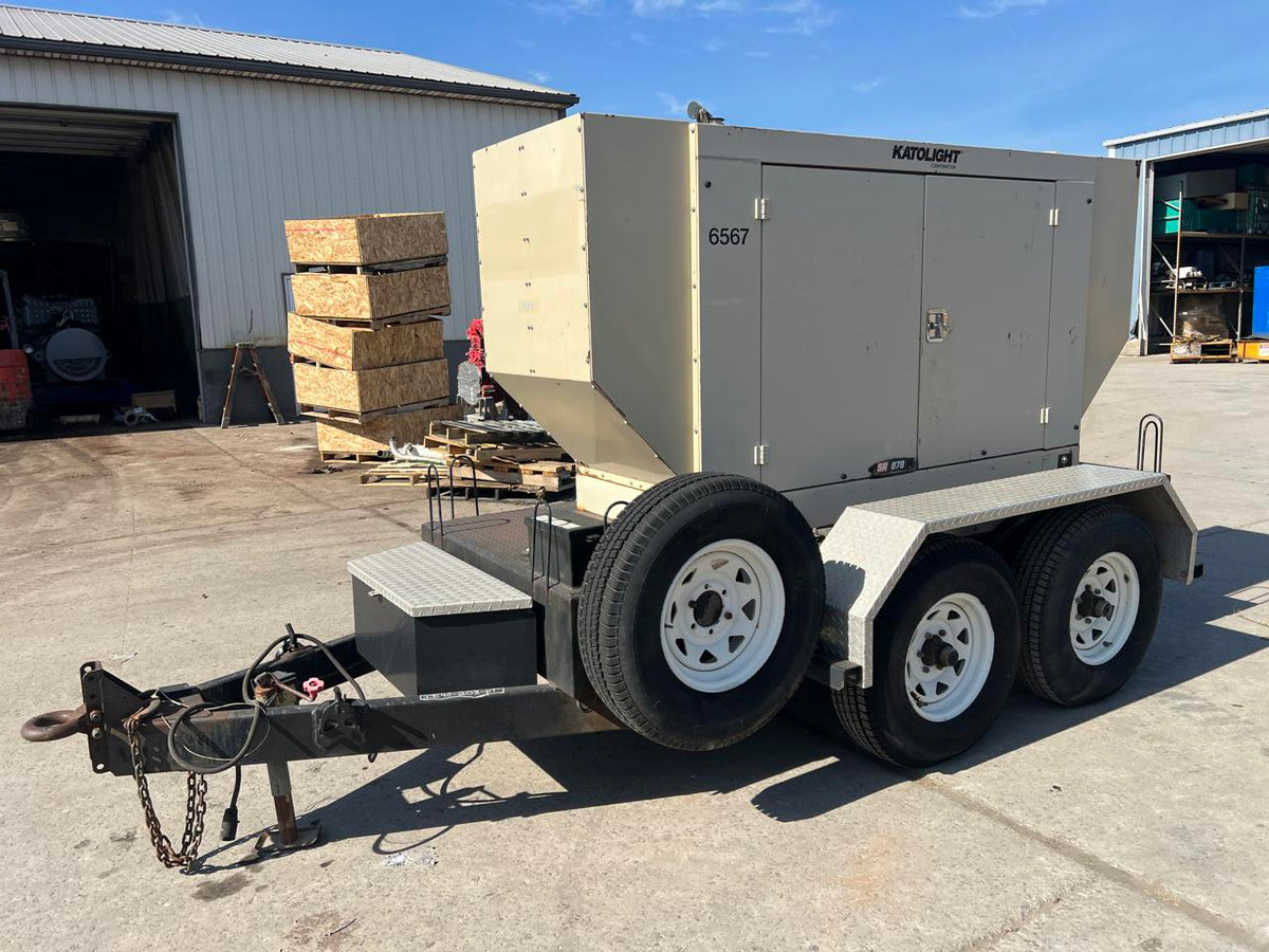 40 kW Katolight Portable Generator, 3.0 Liter John Deere Engine, Year – 2005, 264 Hours, Sound Attenuated Enclosure and Base Fuel Tank