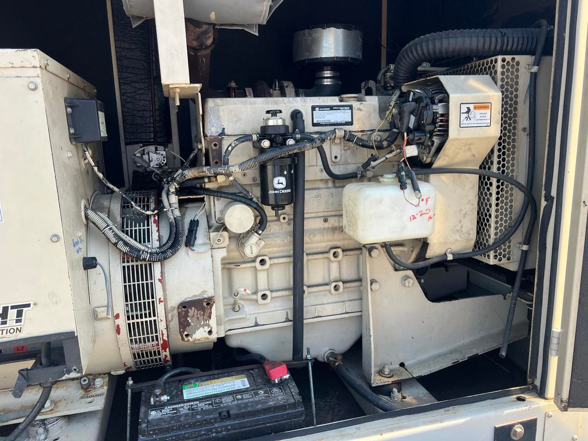 40 kW Katolight Portable Generator, 3.0 Liter John Deere Engine, Year – 2005, 264 Hours, Sound Attenuated Enclosure and Base Fuel Tank