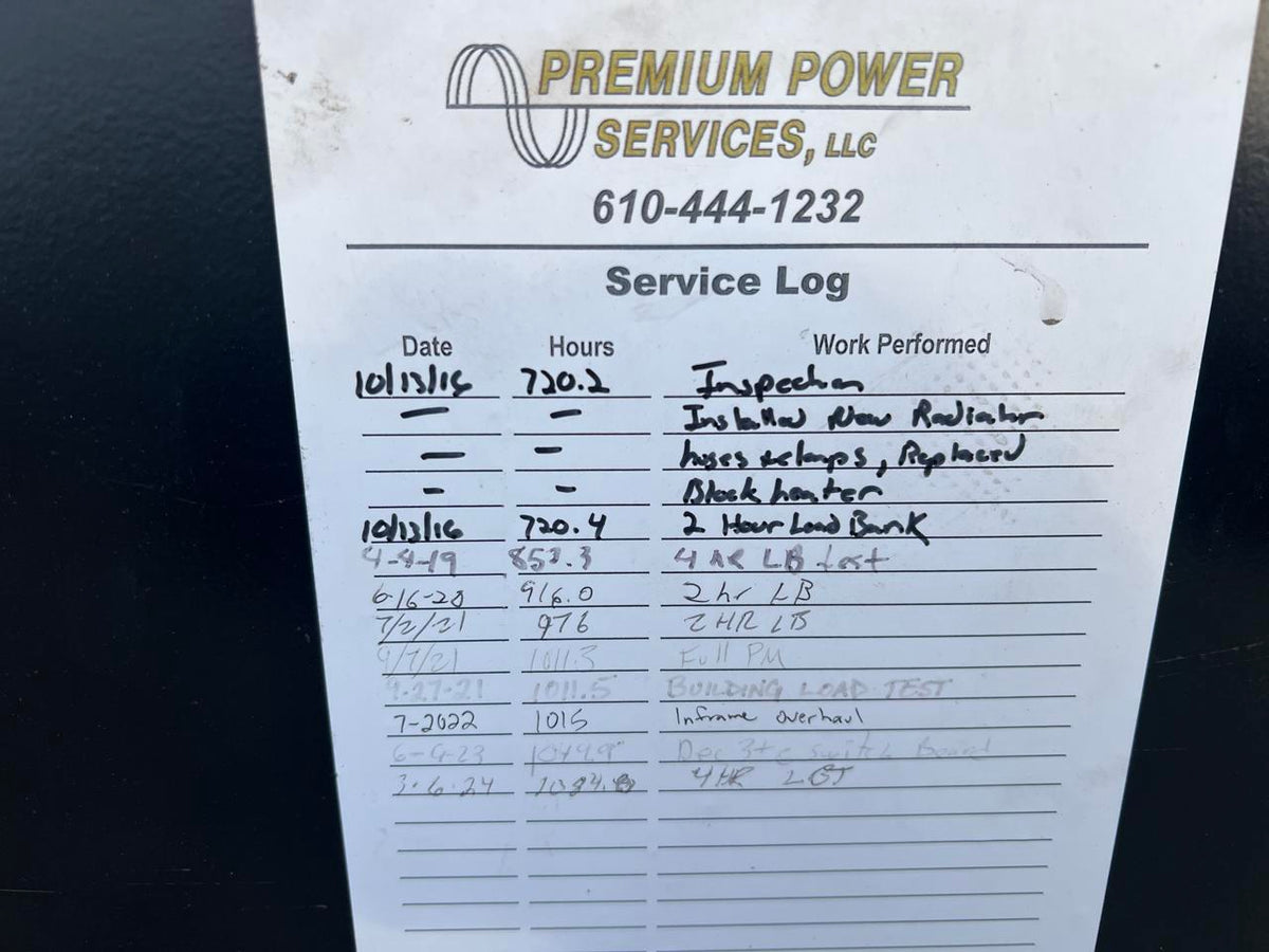 400 kW Kohler Generator, 14 Liter Series 60 Detroit Diesel Engine, Year 2000, 1186 Hours