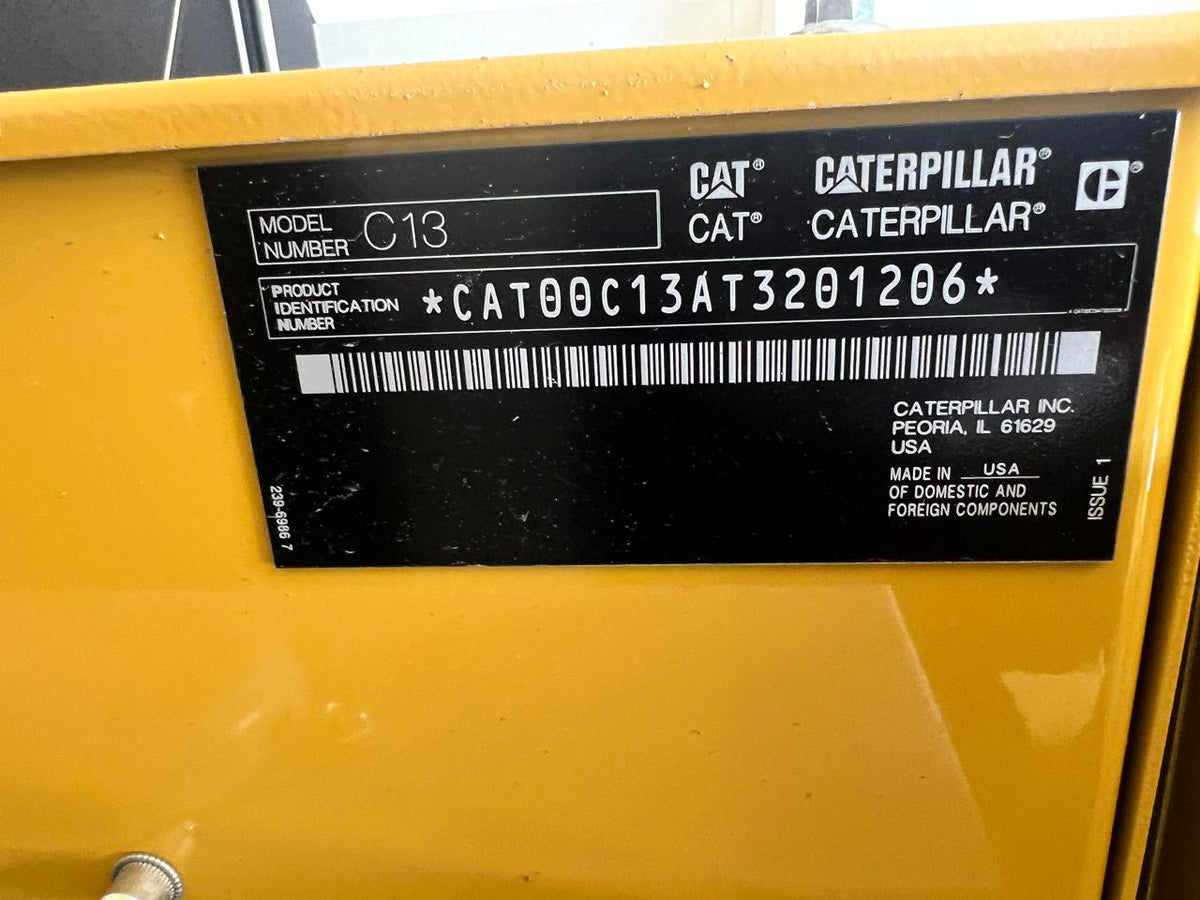 400 kW New Surplus CAT Gen Set, with Sound Attenuated Enclosure and Base Fuel Tank, C13 CAT Engine, Year – 2023
