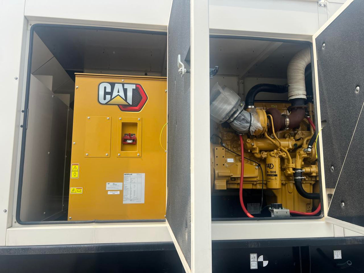 400 kW New Surplus CAT Gen Set, with Sound Attenuated Enclosure and Base Fuel Tank, C13 CAT Engine, Year – 2023