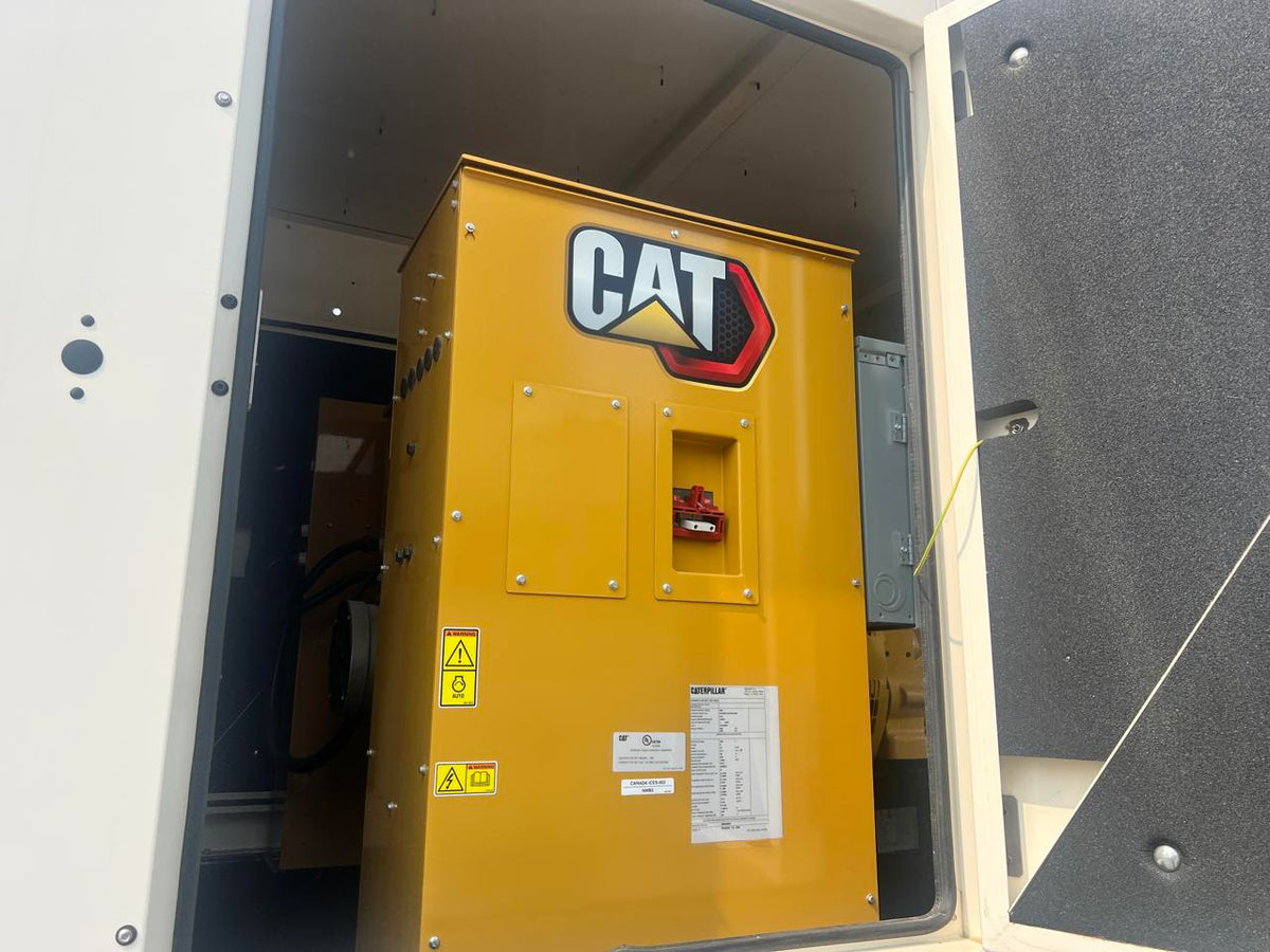 400 kW New Surplus CAT Gen Set, with Sound Attenuated Enclosure and Base Fuel Tank, C13 CAT Engine, Year – 2023