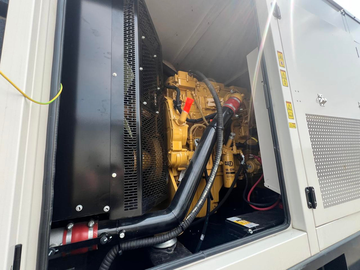 400 kW New Surplus CAT Gen Set, with Sound Attenuated Enclosure and Base Fuel Tank, C13 CAT Engine, Year – 2023