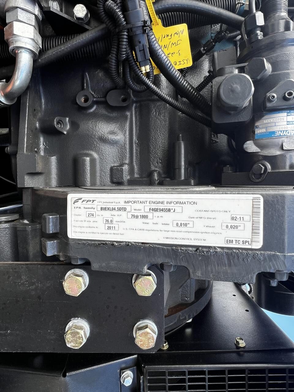 48 kW Generac Generator with Base Tank, with FPT Diesel Engine, Year – 2011, 341 Hours
