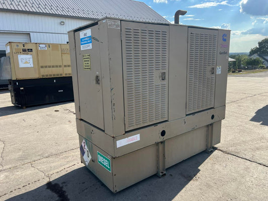50 kW Cummins/Onan Generator, with Enclosure and Base Tank 3.9 Cummins Engine, Enclosed, Year – 1998, 1247 Hours