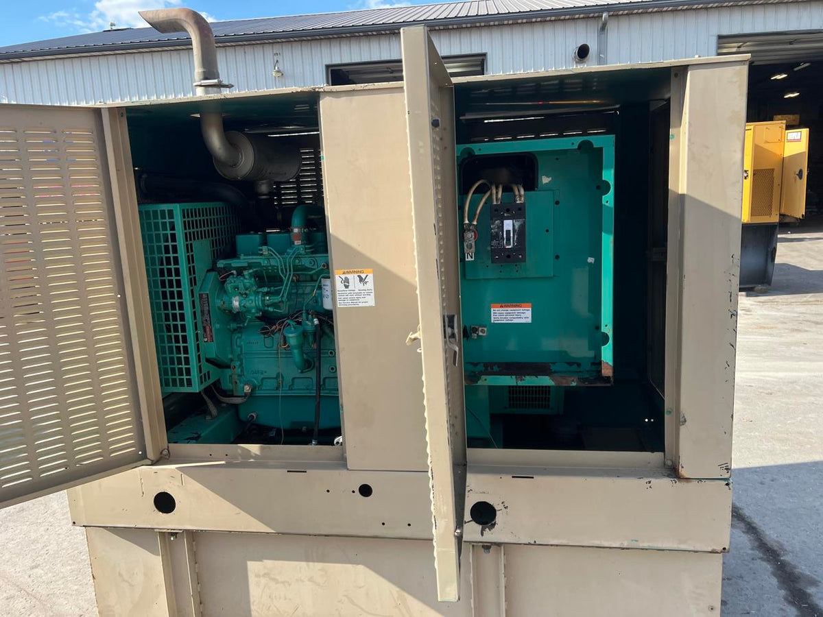 50 kW Cummins/Onan Generator, with Enclosure and Base Tank 3.9 Cummins Engine, Enclosed, Year – 1998, 1247 Hours