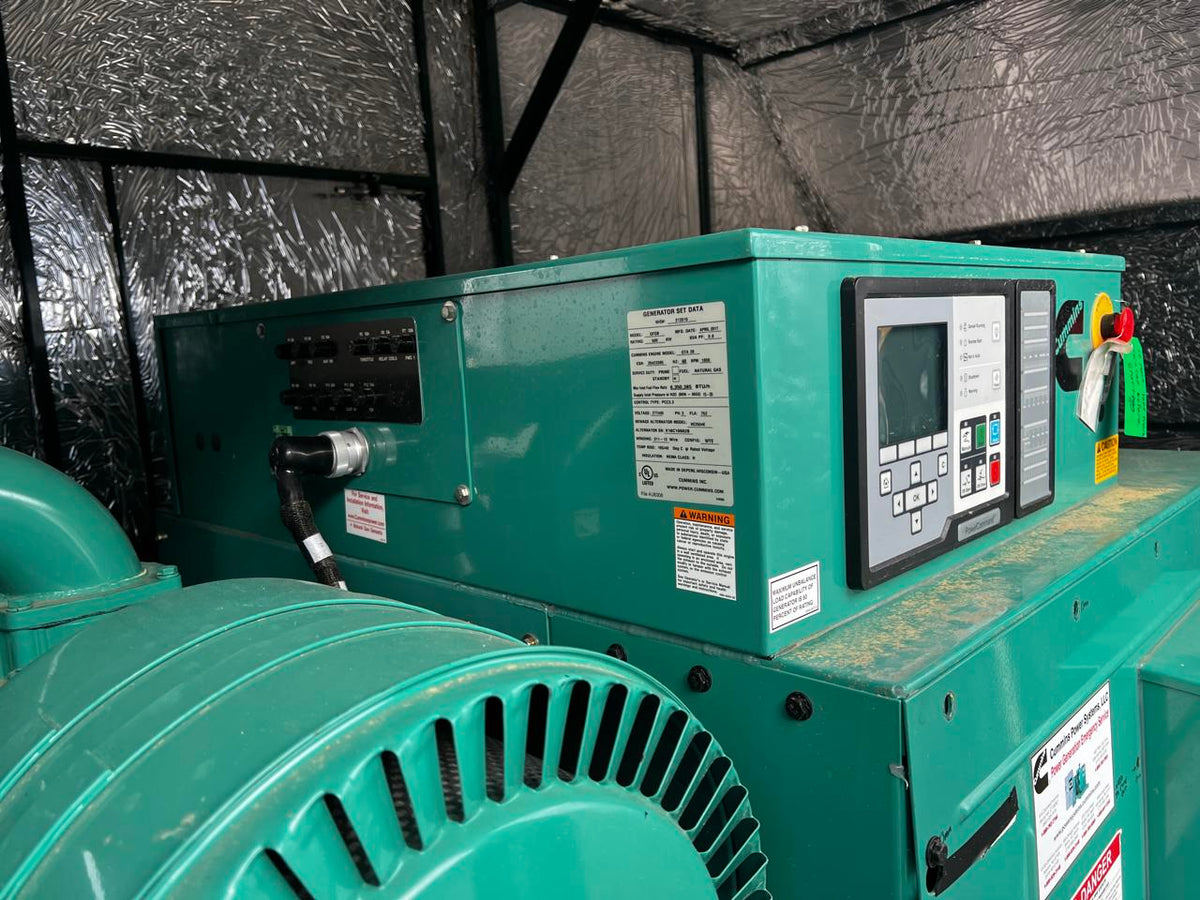 500 kW Cummins/Onan GenSet, Year – 2017, Natural Gas, 114 Hours, Sound Attenuated Enclosure, Like New Condition