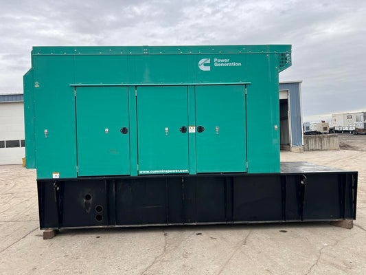 500 kW Cummins/Onan Gen Set, with Enclosure and Base Fuel Tank, Year – 2010, 504 Hours, US EPA Tier 2 Flex Engine Transmission