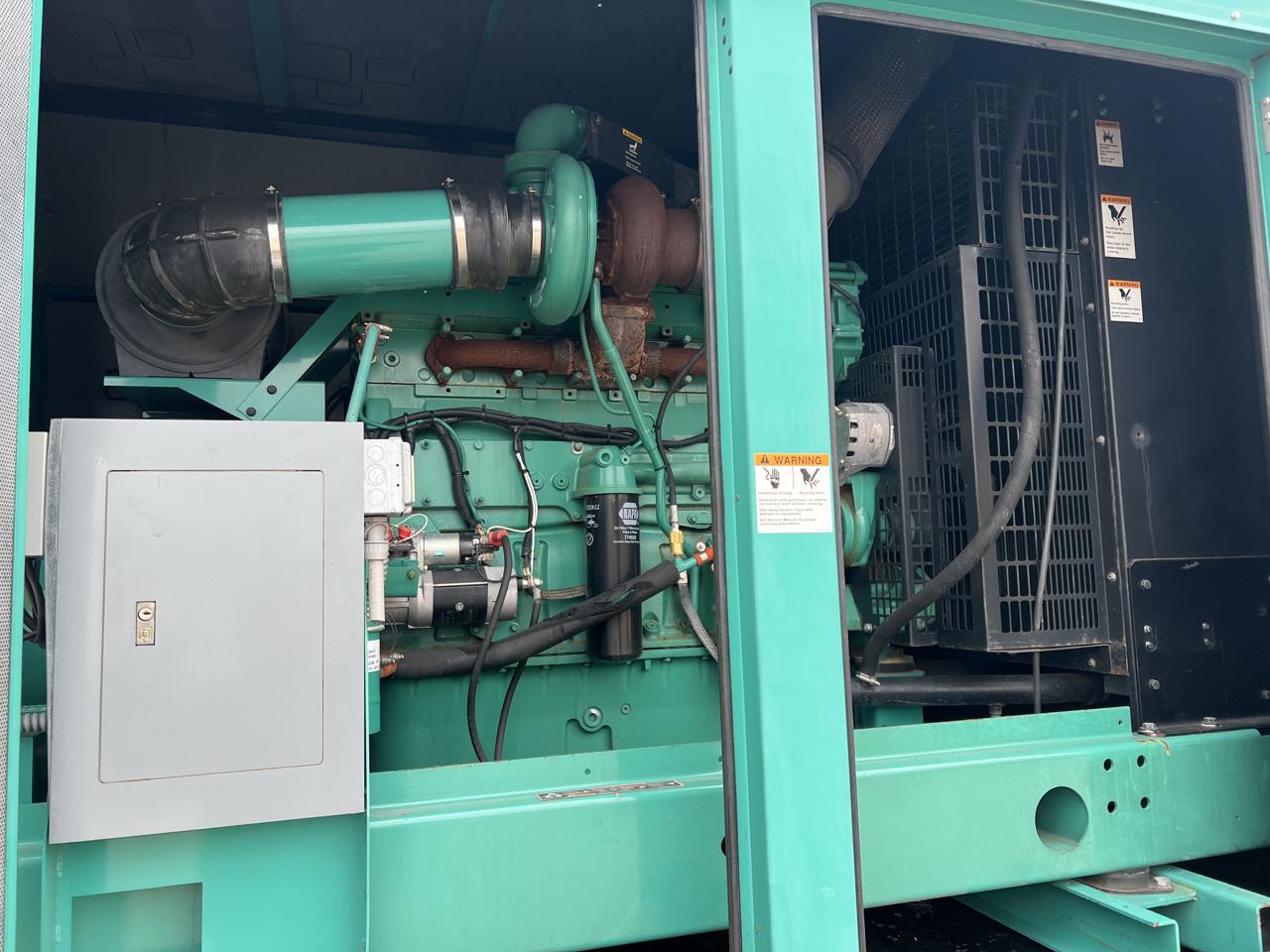 500 kW Cummins/Onan Gen Set, with Enclosure and Base Fuel Tank, Year – 2010, 504 Hours, US EPA Tier 2 Flex Engine Transmission
