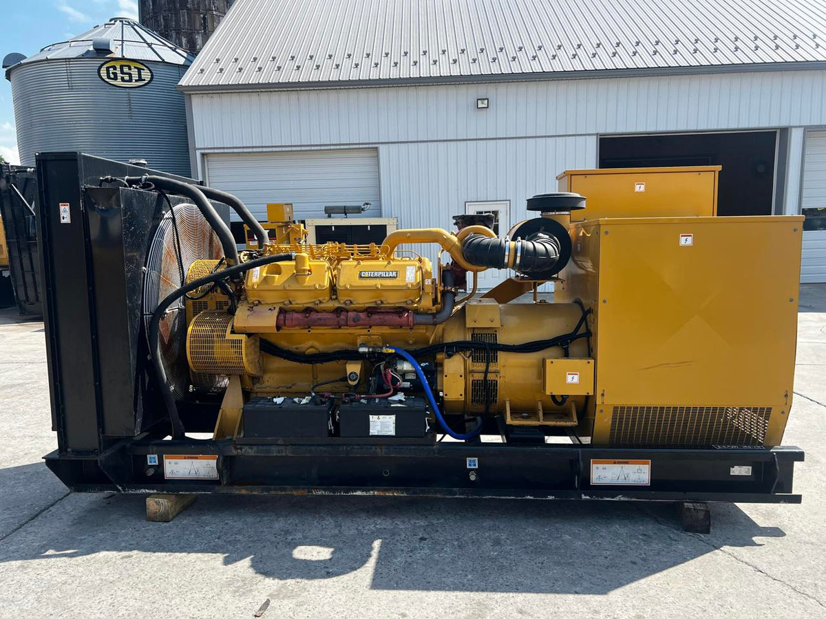 500 kW CAT 3412 Gen Set, Open Skid, Year – 2000, 521 Hours