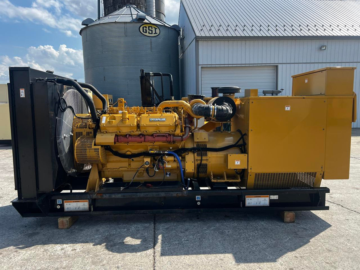 500 kW CAT 3412 Gen Set, Open Skid, Year – 2000, 574 Hours