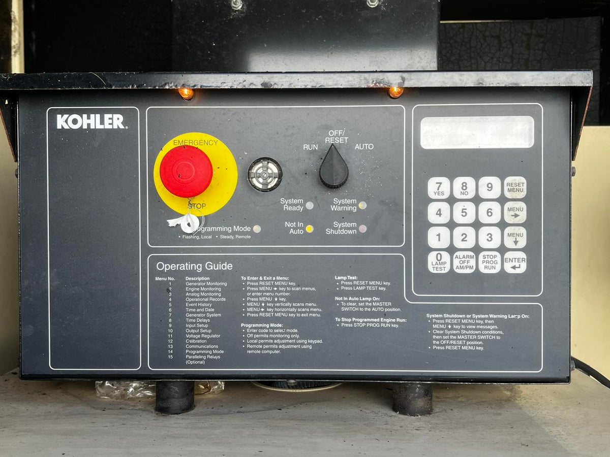 60 kW Kohler Generator, John Deere Engine, Year – 2006, 681 Hours