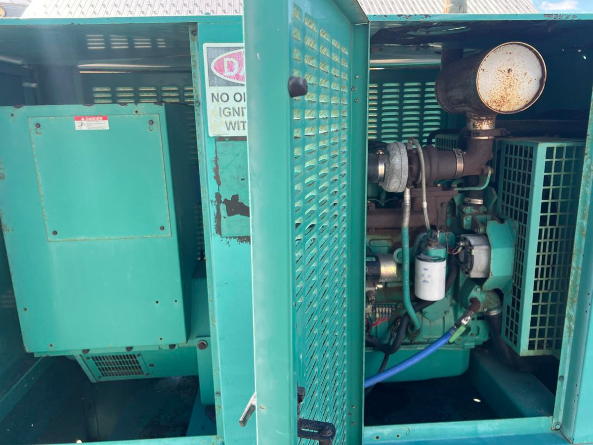 60 kW Cummins/Onan GenSet with Enclosure and Base Fuel Tank 3.9 Liter Cummins Engine, Year – 2000, 466 Hours