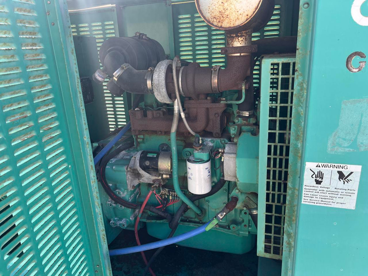 60 kW Cummins/Onan GenSet with Enclosure and Base Fuel Tank 3.9 Liter Cummins Engine, Year – 2000, 466 Hours