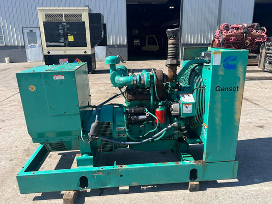 60 kW Cummins/Onan Genset, 4BT3.9 Liter Cummins Engine, Open Skid, Year – 1993, 5093 Hours
