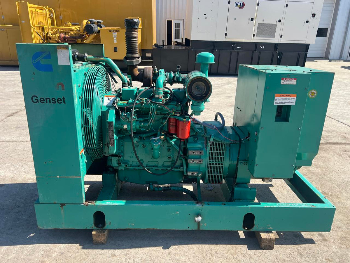 60 kW Cummins/Onan Genset, 4BT3.9 Liter Cummins Engine, Open Skid, Year – 1993, 5093 Hours