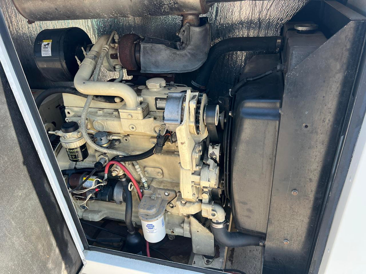 60 kW Kohler Generator, with Enclosure 4.5 Liter Mechancial John Deere Engine, Year – 2003, 2624 Hours