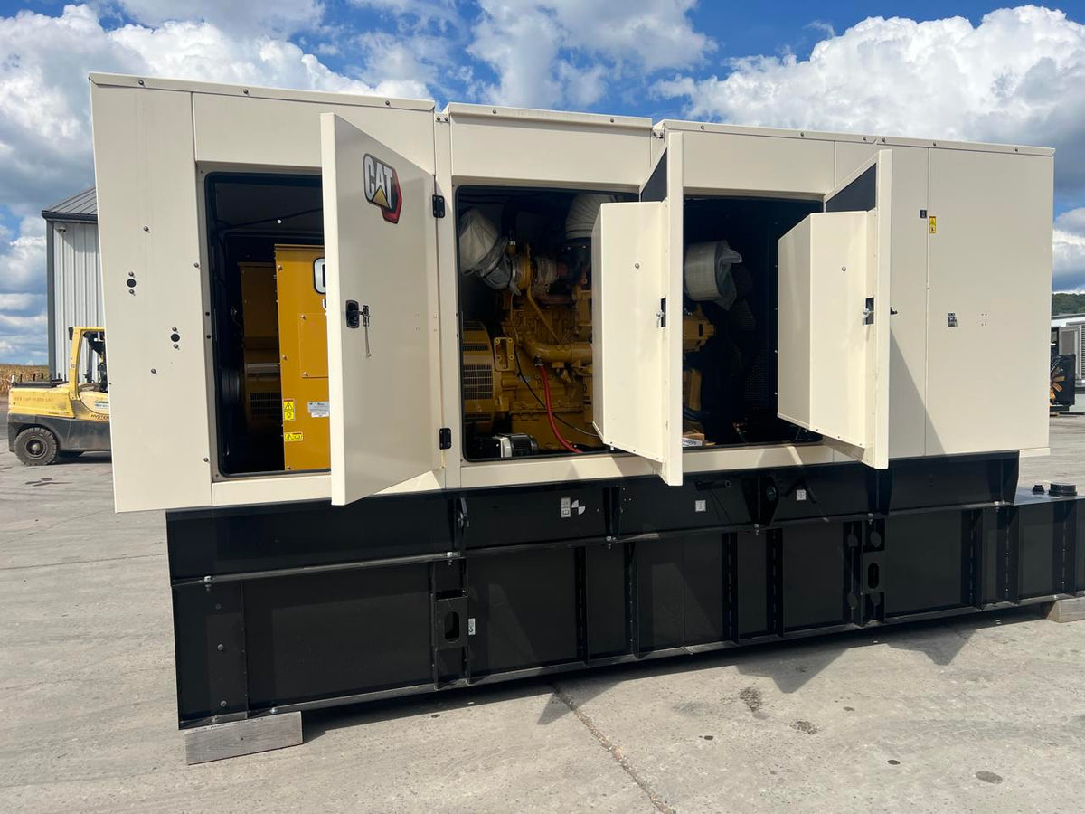 600 kW C 18 New Caterpillar Gen Set, Sound Attenuated with Enclosure and Base Fuel Tank, Year – 2024, Full CAT Warranty