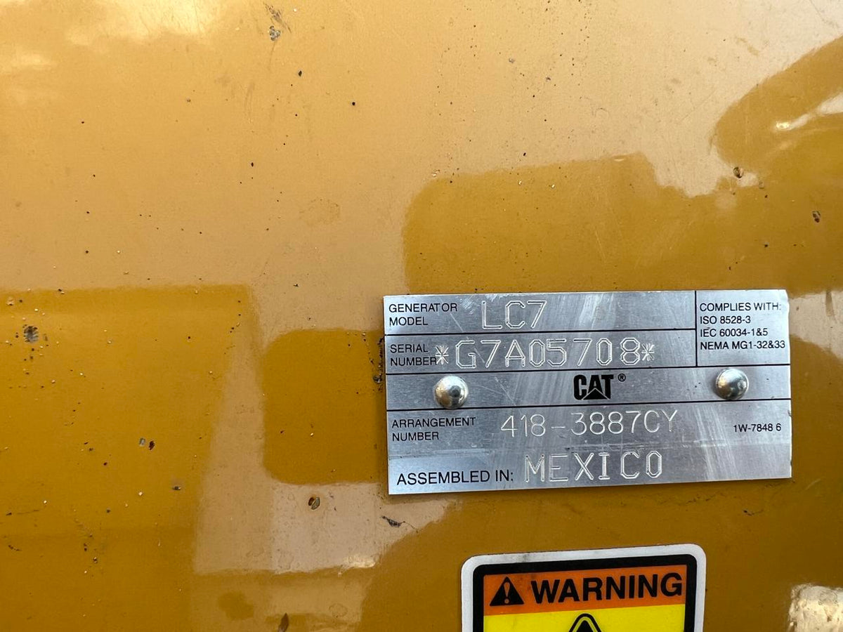 600 kW C18 CAT Gen Set, Open Skid, Year – 2016, 167 Hours, US EPA Tier 2 Pre Emission Engine