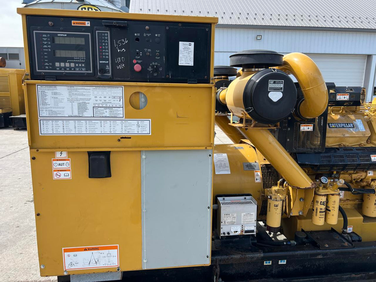 600 kW CAT GenSet, Openskid, 3412 Diesel Engiine, Year – 2005, 1536 Hours