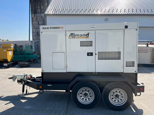 63 KVA Maxipower Trailer Mounted Generator Set, Sound Attenuated, Selectable, Rental Grade T4 Final
