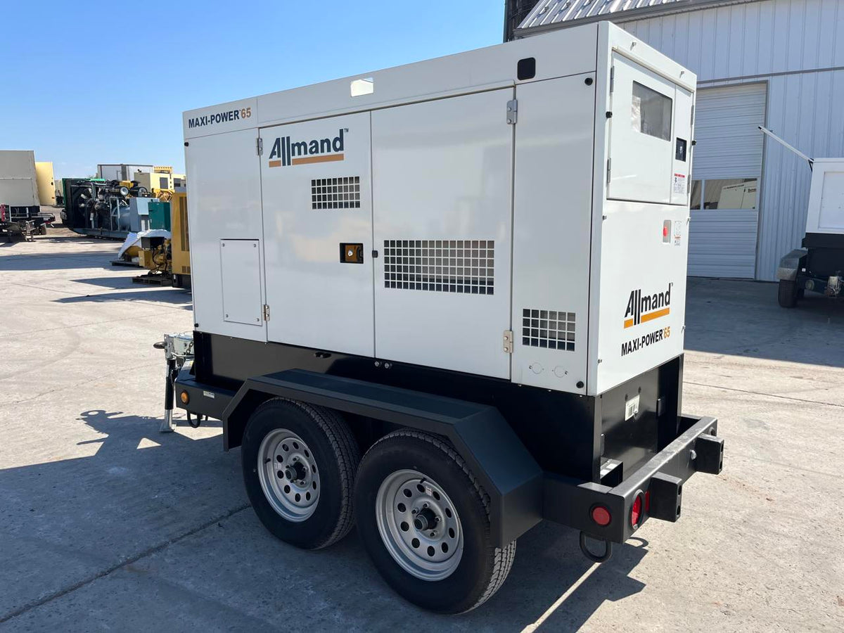 63 KVA Maxipower Trailer Mounted Generator Set, Sound Attenuated, Selectable, Rental Grade T4 Final