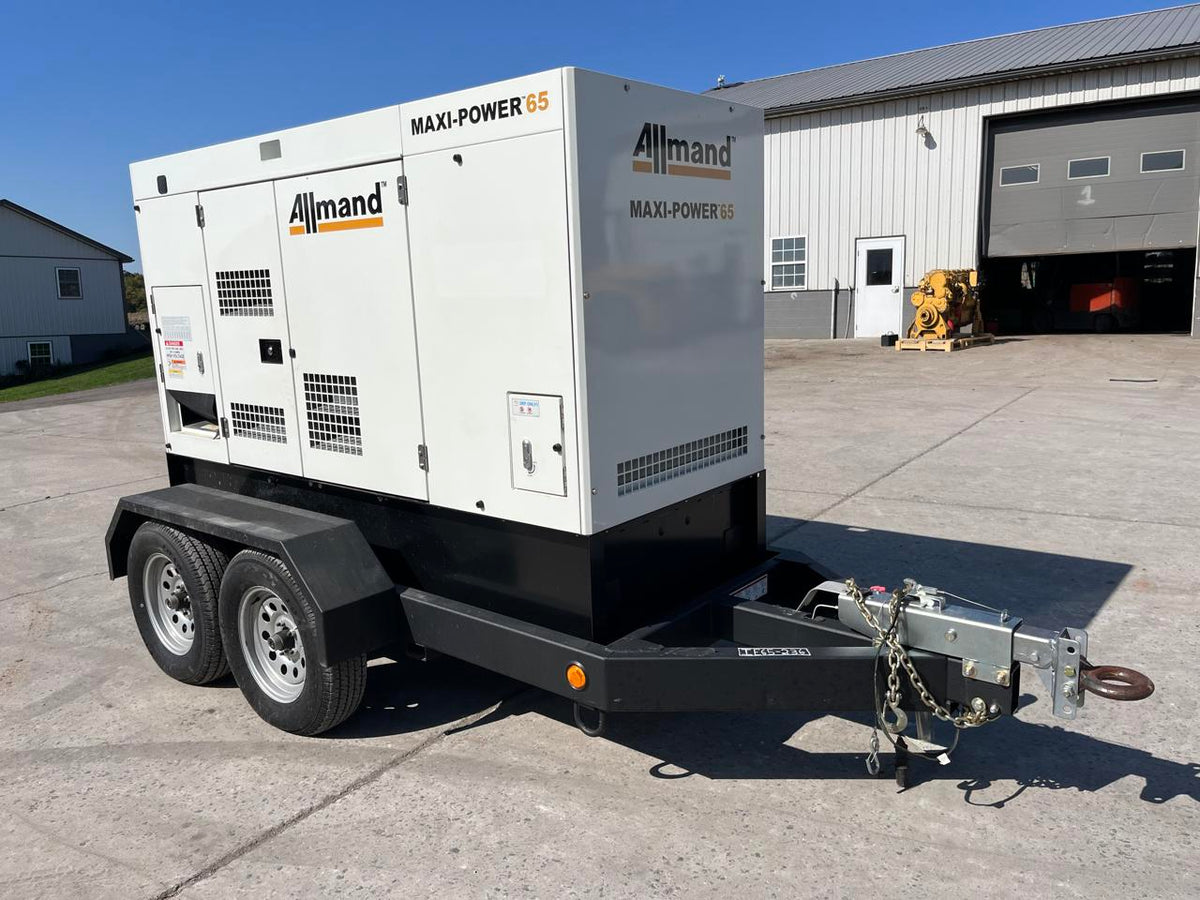 63 KVA Maxipower Trailer Mounted Generator Set, Sound Attenuated, Selectable, Rental Grade T4 Final