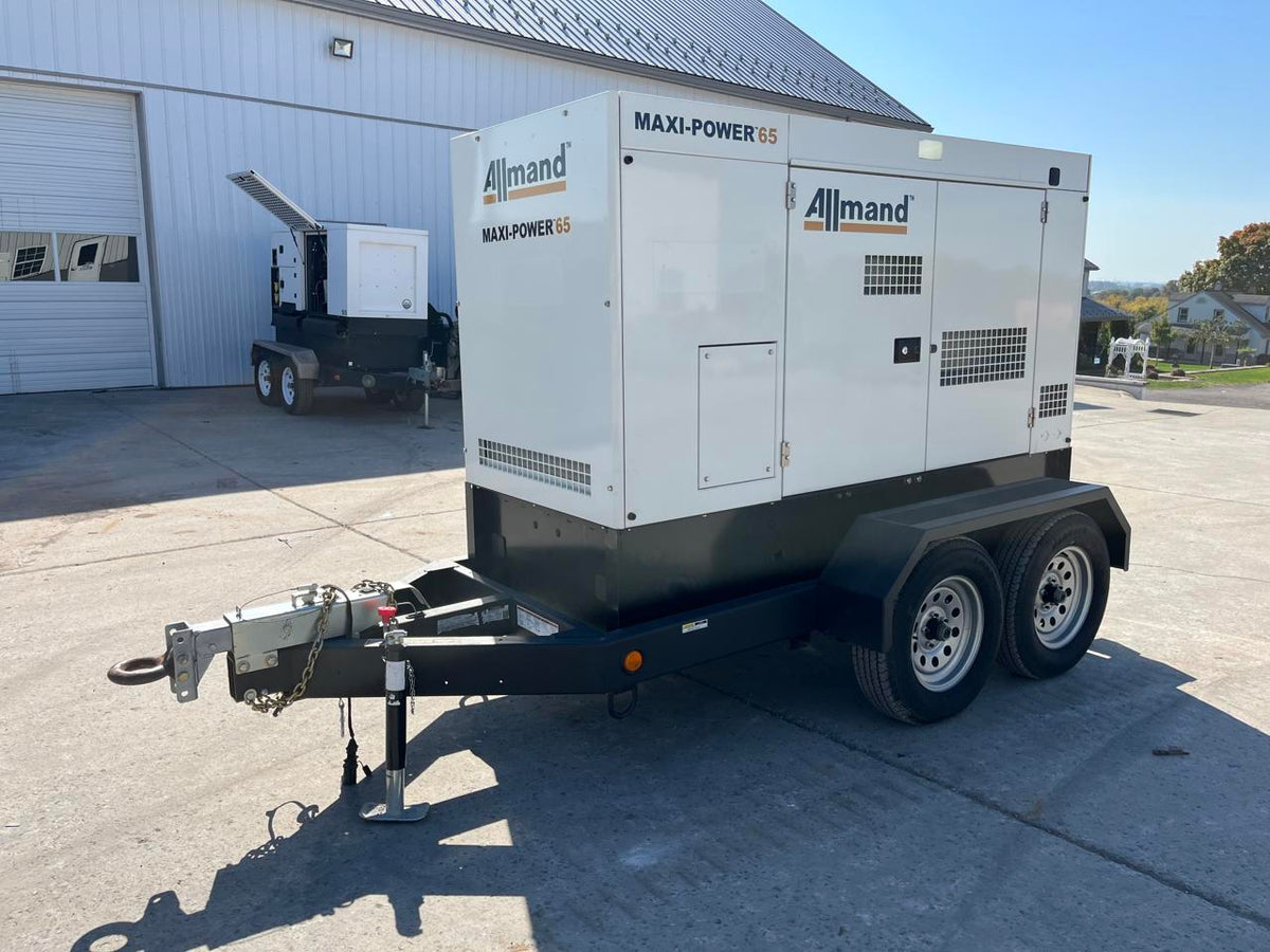 63 KVA Maxipower Trailer Mounted Generator Set, Sound Attenuated, Selectable, Rental Grade T4 Final