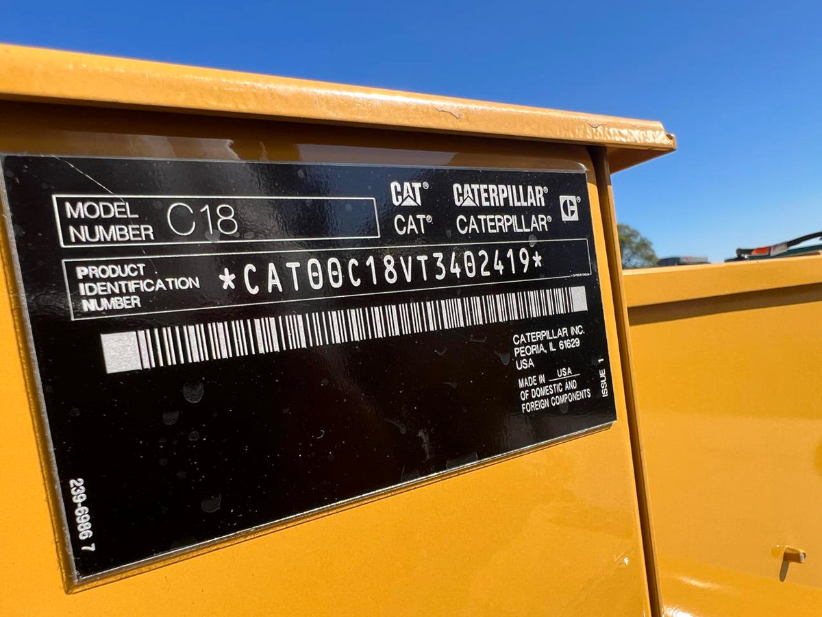 750 kW C18 CAT GenSet, with new factory warranty, Year – 2023, Open Skid
