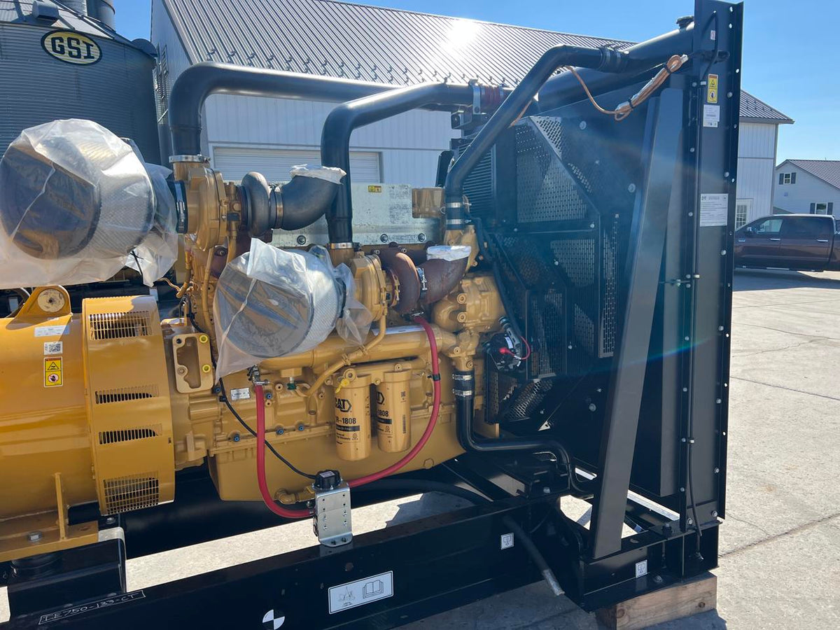 750 kW C18 CAT GenSet, with new factory warranty, Year – 2023, Open Skid