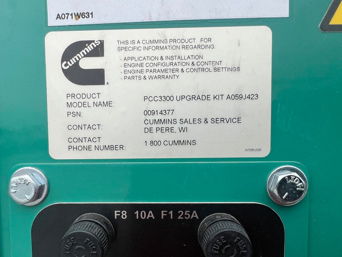 750 kW Cummins/Onan GenSet, KTA38 Liter Engine, Year – 1995, 1315 Hours
