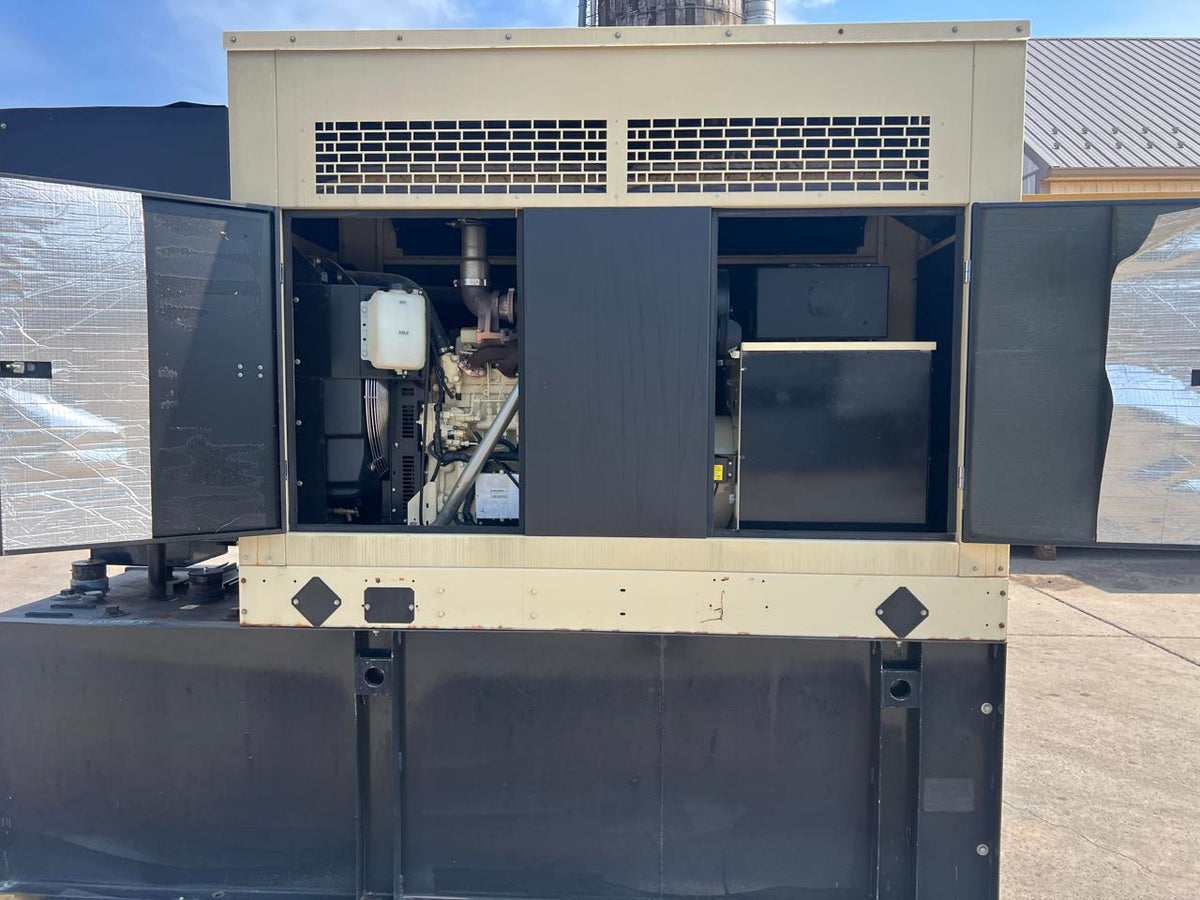 80 kW Kohler Generator, with Sound Enclosure and Base Fuel Tank 4.5L John Deere Engine, Year – 2007, 643 Hours, US EPA Tier 3 Pre Emissions Engine