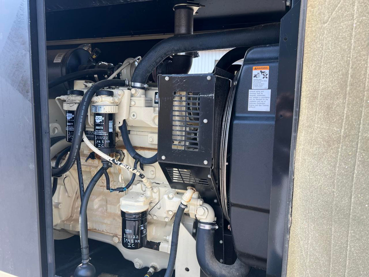 80 kW Kohler Generator, with Sound Enclosure and Base Fuel Tank 4.5L John Deere Engine, Year – 2007, 643 Hours, US EPA Tier 3 Pre Emissions Engine