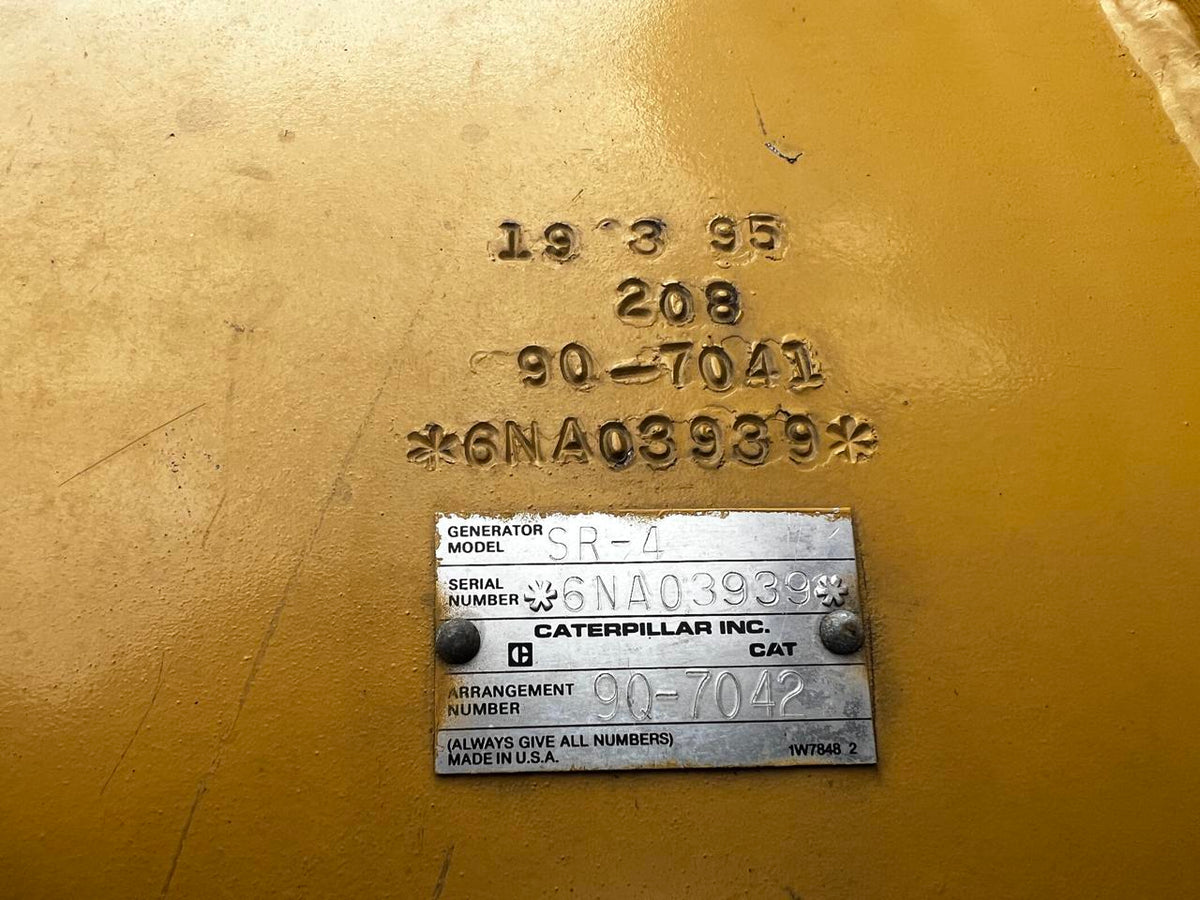 900 kW Caterpillar 3508 Gen Set, Open Skid, 1163 Hours, Diesel, With Breaker, Year – 1995