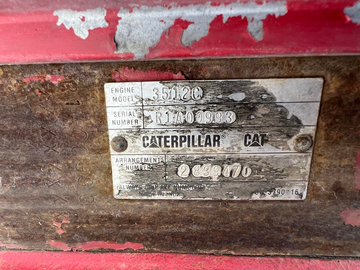 3512C CAT Industrial Engine Frank Spec. 2250 HP @ 1900 RPM Year  2014 DSLP1280