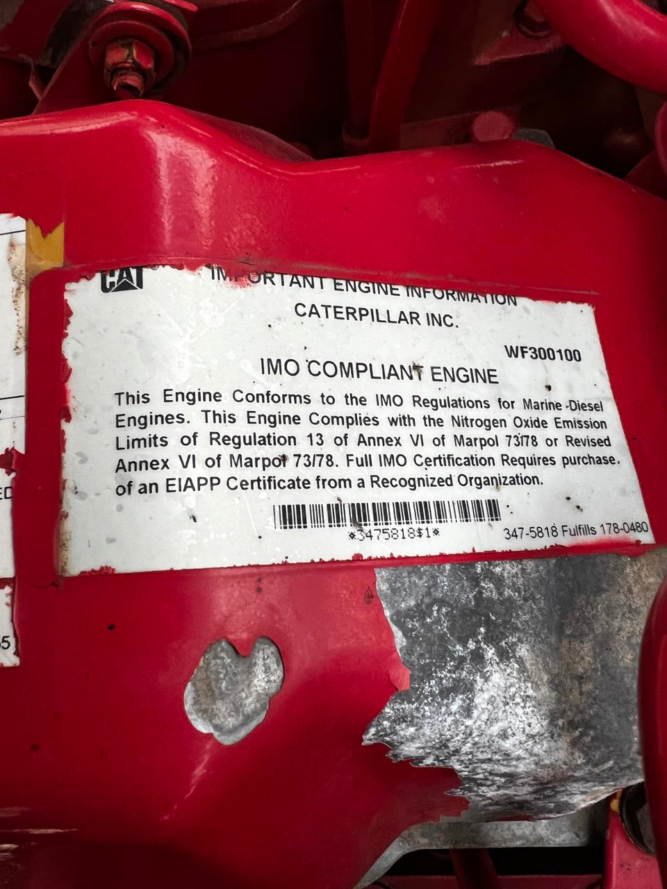 3512 CAT Industrial Engine Frack Spec 2250 HP @ 1900 RPM Year  2010 DSLP1282