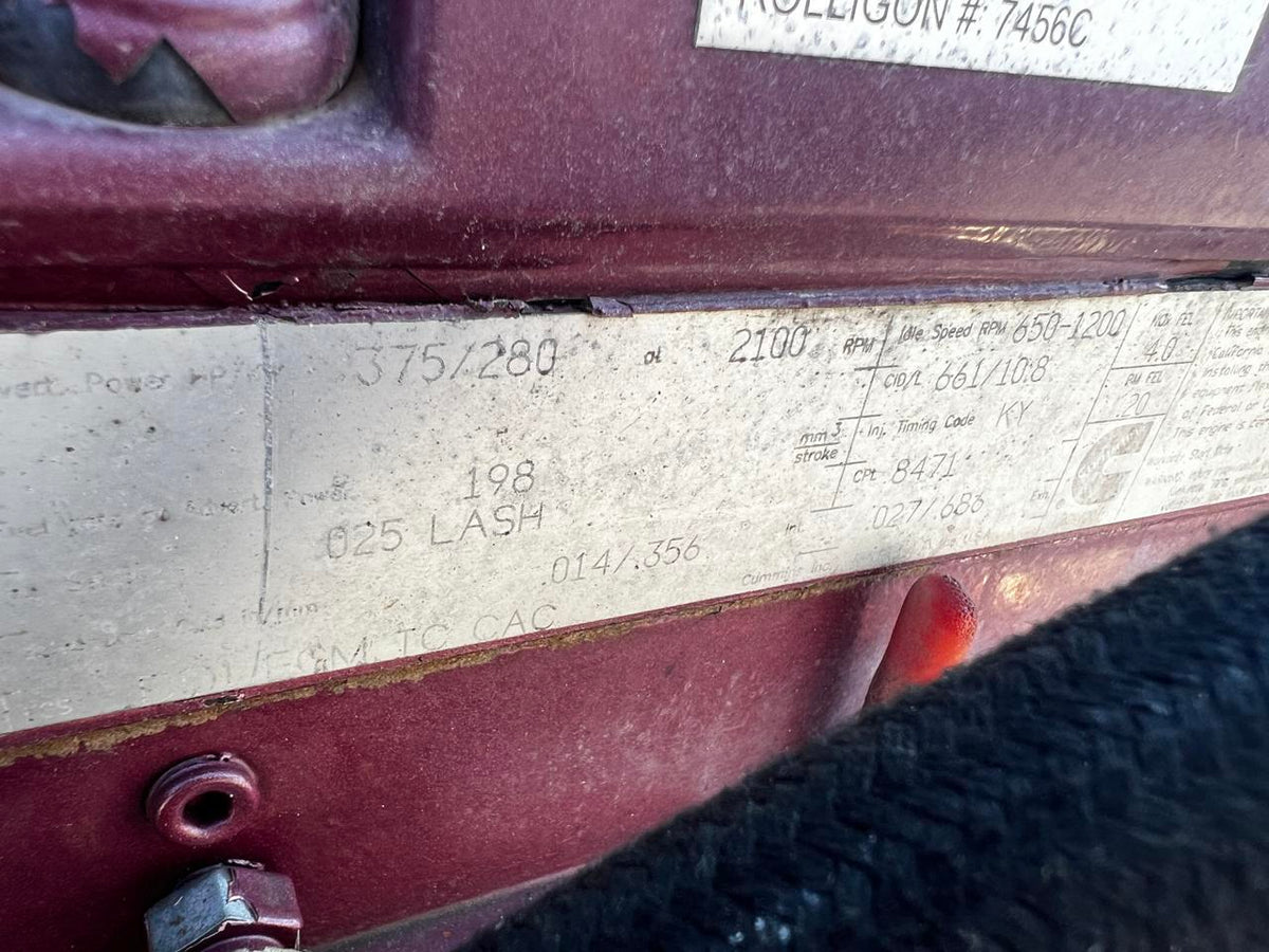QSM11 Cummins Industrial with Radiator, 375 HP, Year 2014, US EPA Tier 3, Pre Emmisions Engine