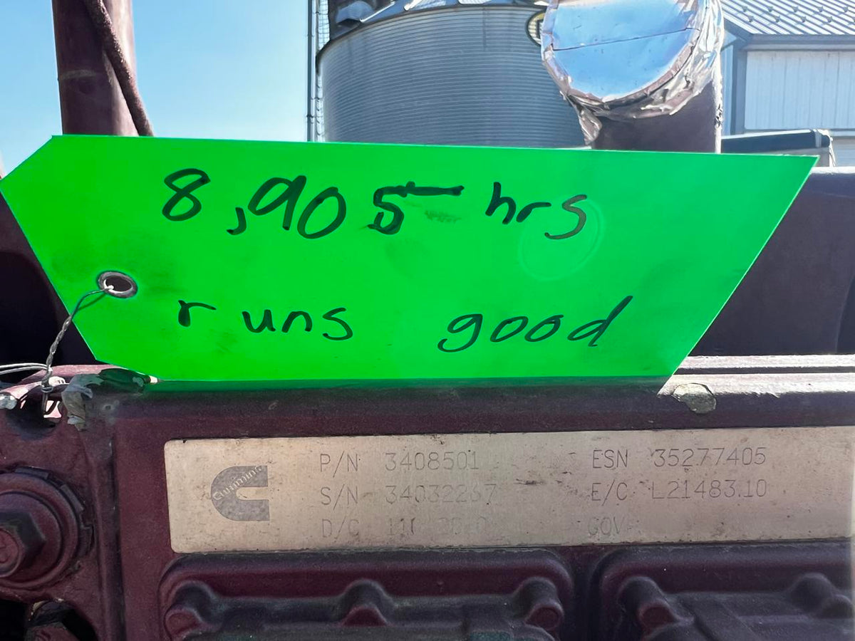 QSM11 Cummins Industrial with Radiator, 375 HP, Year 2014, US EPA Tier 3, Pre Emmisions Engine