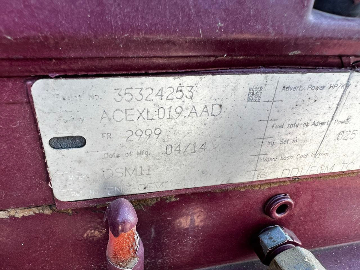QSM11 Cummins Industrial with Radiator, 375 HP, Year 2014, US EPA Tier 3, Pre Emmisions Engine